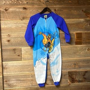 Vintage 90s Scooby-Doo Youth Footless Pajamas Sleeper Full Zip Size 4/5 Unisex